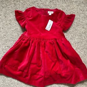 Gymboree red velvet girl dress